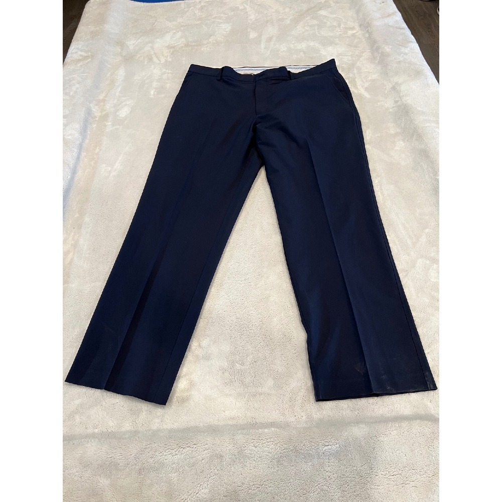 FootJoy Golf Pants Performance Stretch Flat Front Navy Blue Mens W42‎ L34